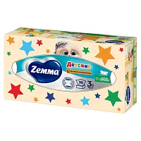 Zemma салфетки для лица 3 х слойные детские 3 сл 90 шт