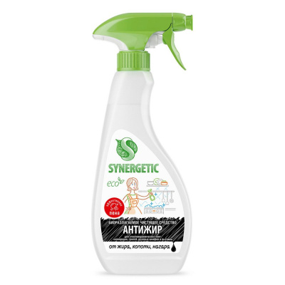 Synergetic чистящее средство для удаления жира копоти и нагара антижир 0,5 л 