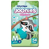 Joonies comfort+ подгузники трусики размер m 6-11 кг 54 шт