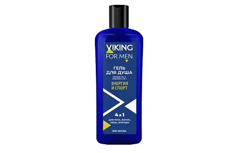 Viking гель для душа волос лица бритья 4 в1 sport energy 300 мл