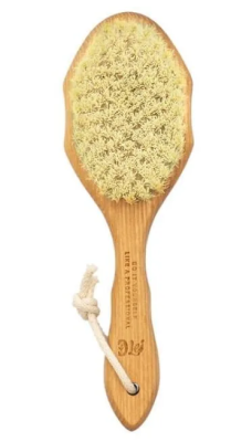 Lei массажная щетка  для сухого массажа малая искусственная с покрытием 