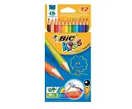 Bic цветные пласт карандаши кор 12  цветов
