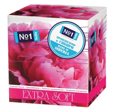 Bella cалфетки №1 Soft Пиония 2-слойные бумажные 80шт 