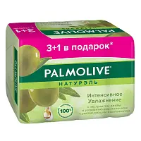 Palmolive натурэль мыло туалетное твердое интенсивное увлажнение с экстрактом оливы и увлажняющим молочком промоупаковка 4 х90 г