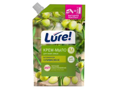 Lure жидкое мыло для всей семьи витаминное оливковое дой пак 500 мл 