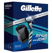 Подарочный набор gillette mach3 с 1 кассетой+ подставка для кассет