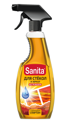 Sanita чистящее средство для стёкол с нашатырным спиртом 500 мл 