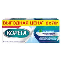 Корега экстра сильный мятный крем для фиксации 2*70 гр