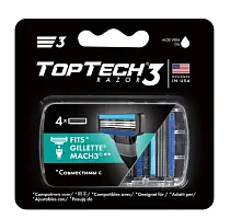 3 сменные кассеты мужские 4 шт совместимы с gillette