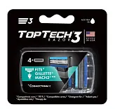 3 сменные кассеты мужские 4 шт совместимы с gillette