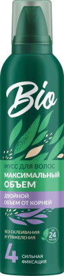 Bio мусс для укладки волос максимальный объём сильной фиксации 160 см3 