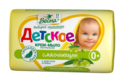 ВЕСНА детское крем мыло с маслом оливы 90г 
