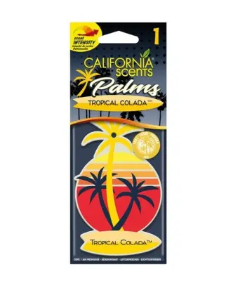 California Scents картон подвесной - пальмы Тропический коктейль 