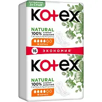 Kotex natural нормал прокладки гигиенические 16 шт