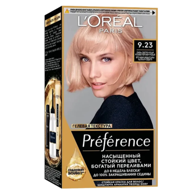 L'oreal Preference краска для волос 9.23 розовое золото 