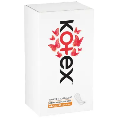 Kotex ежедневные прокладки 56 шт 