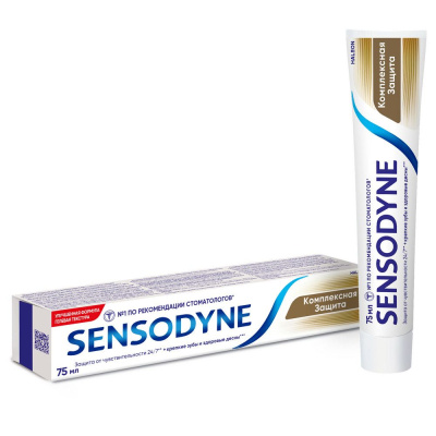 Sensodyne зубная паста комплексная защита освежающий мятный вкус 75 мл 