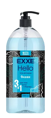 Exxe men гель для душа 3 в1 океан 1000 мл