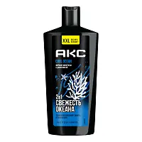 Акс 2 в1 гель для душа и шампунь ocean xxl с акватическим ароматом свежесть и увлажнение 610 мл