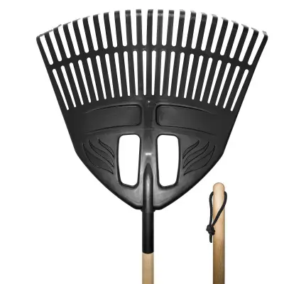 Pattern Грабли садовые, с черенком 140 см, 23 зубья, веерные большие 