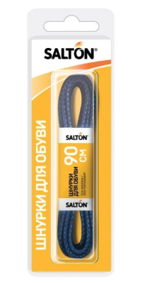 SALTON шнурки для обуви с пропиткой 90 см  круглые черные 6/36 