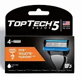 5 сменные кассеты мужские 4шт совместимы с gillette