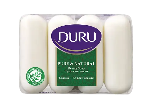 Duru pure natural туалетное мыло классик 4*85 г
