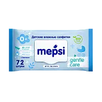 Mepsi влажные детские салфетки care с клапаном 72 шт
