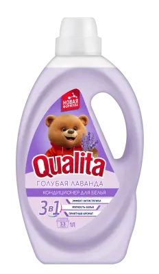 Qualita кондиционер для всех типов белья голубая лаванда флакон 1000 мл 