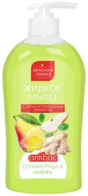 Красная Линия мыло жидкое Сочная груша и имбирь с антибакальным эффектом 500г 