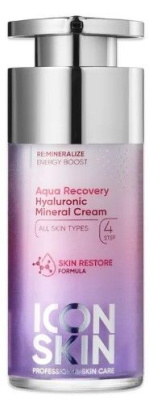 Icon Skin увлажняющий крем с гиалуроновой кислотой и минералами aqua recovery 30 мл 