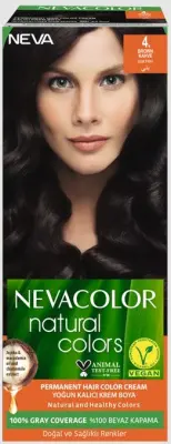 Nevacolor Natural Colors стойкая крем краска для волос 4. шатен 
