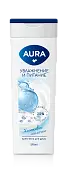 Aura крем гель для душа хлопковое молочко флакон флиптоп 390 мл