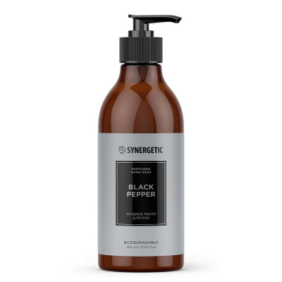 Synergetic жидкое мыло для рук black pepper черный перец 380 мл 