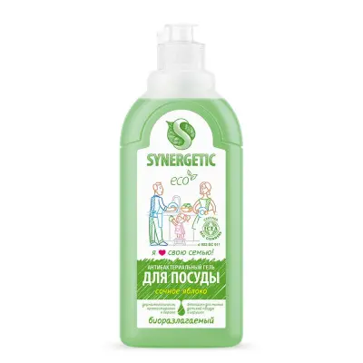 Synergetic гель для мытья посуды сочное яблоко 0,5 л 