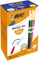 Bic ручка шариковая round stic decor синий цвет кор 60 шт