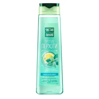 Чистая линия шампунь против перхоти с ментолом мятой и пребиотиками 400 мл 