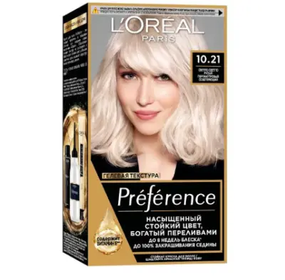 L' Preference краска для волос 10.21 стокгольм светло светло русый 