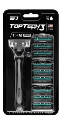 pro 3 мужская бритва 1 станок+ 10 сменных кассет совместимы с gillette blue 3 