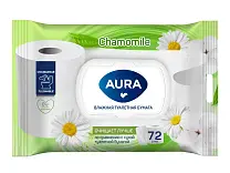 Aura влажная бумага туалетная 72 шт