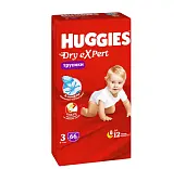Huggies expert 3 m 6-11 кг трусики подгузники 66 шт