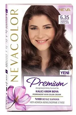 Nevacolor Е стойкая крем краска для волос 6.35 карамельный шоколад