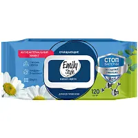 Emily Style влажные салфетки антибактериальные с крышкой 120 шт