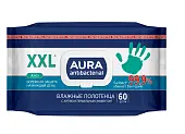 Aura влажные полотенца антибактериальные big с крышкой 60 шт