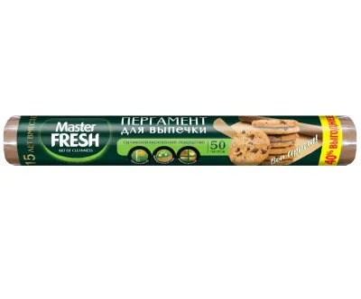 Master FRESH пергамент европейский для выпечки силиконизированный 38см 50метров 