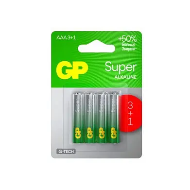 GP батарейки super А 3+1 шт 24А