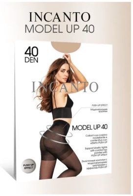 INCANTO колготки model up 40  melon 2  шорт с эффектом push up 19% эластана 