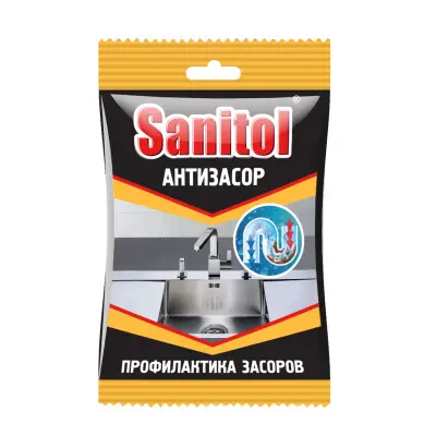 Sanitol средство для чистки труб антизасор 90 гр 