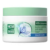 Чистая линия маска сыворотка для укрепления и прикорневого объема волос увлажняющая с экстрактами льна и пшеницы 400 мл