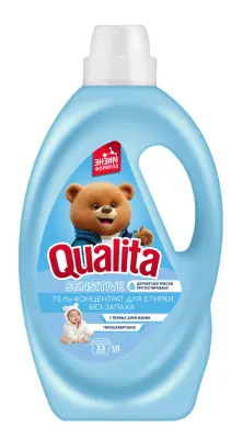 Qualita гель для стирки универсальный без запаха флакон 1000 мл 